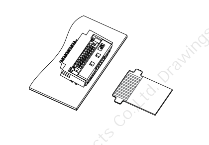 翻蓋臥貼0.5mm Pitch H2.0（帶扣、大焊片）